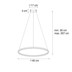 QAZQA Professional hanglampen girello bruin geïntegreerde led