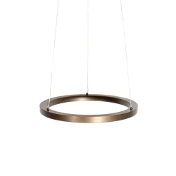 QAZQA Professional hanglampen girello bruin geïntegreerde led