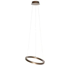 QAZQA Professional hanglampen girello bruin geïntegreerde led