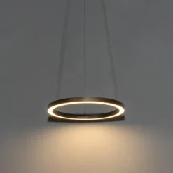 QAZQA Professional hanglampen girello bruin geïntegreerde led