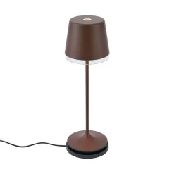 Tafellampen-QAZQA Professional tafellampen bass bronskleurig geïntegreerde led