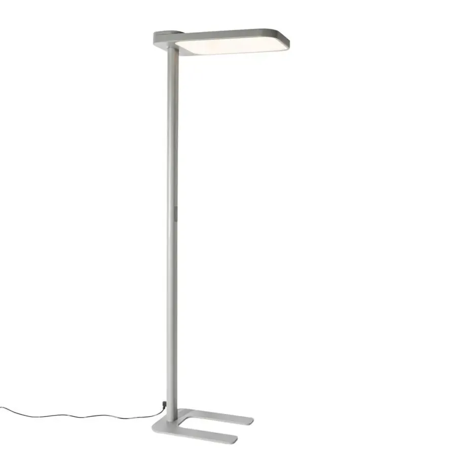 Staande Lampen-QAZQA Professional vloerlampen guzo grijs geïntegreerde led