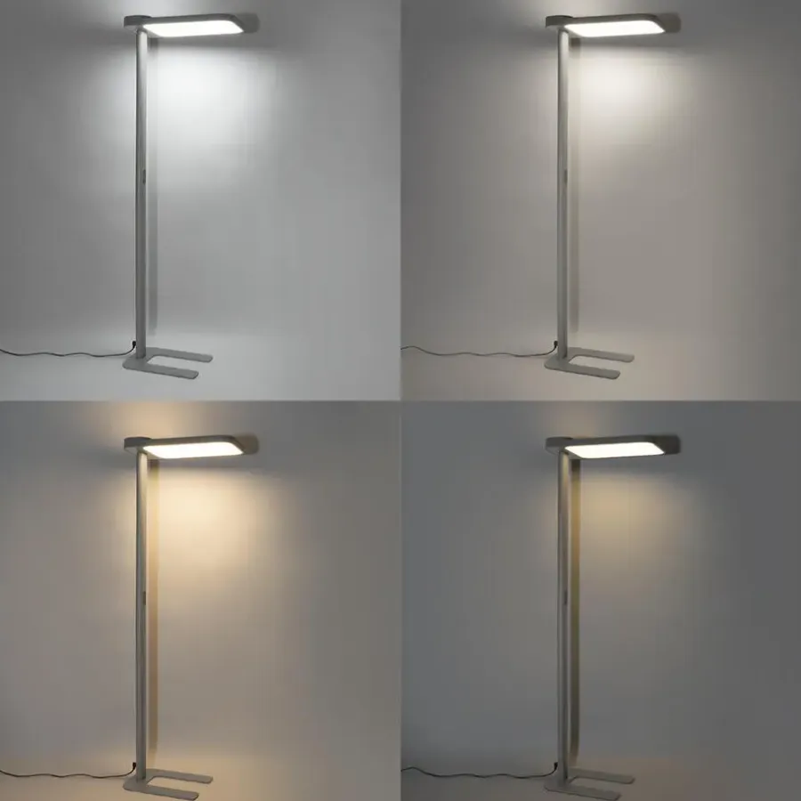 Staande Lampen-QAZQA Professional vloerlampen guzo grijs geïntegreerde led