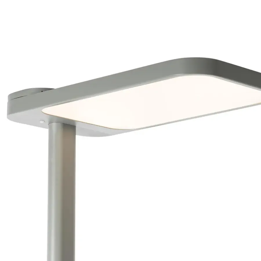 Staande Lampen-QAZQA Professional vloerlampen guzo grijs geïntegreerde led