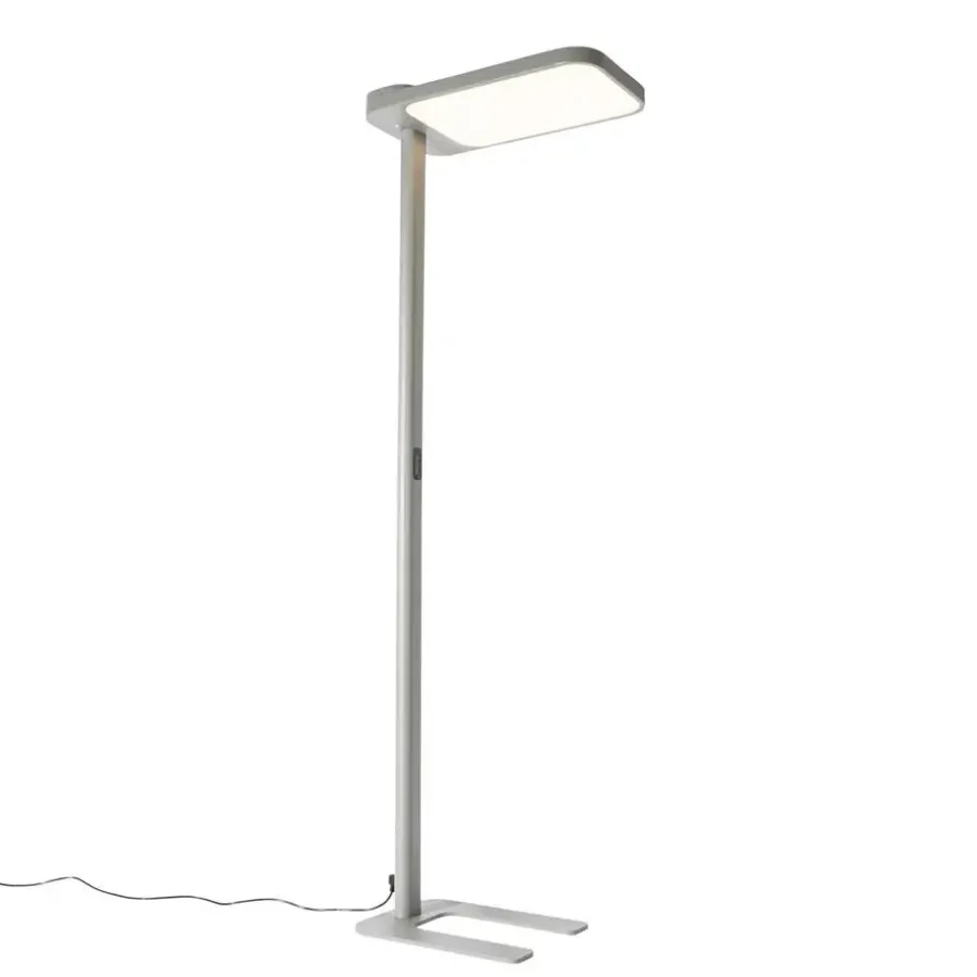 Staande Lampen-QAZQA Professional vloerlampen guzo grijs geïntegreerde led