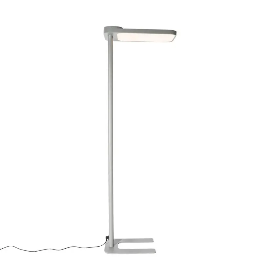 Staande Lampen-QAZQA Professional vloerlampen guzo grijs geïntegreerde led