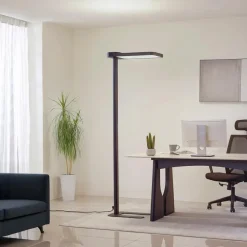 QAZQA Professional vloerlampen guzo zwart geïntegreerde led