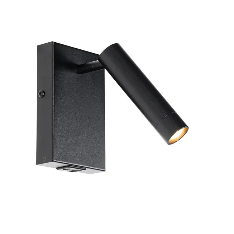 QAZQA Professional wandlampen croft zwart g9