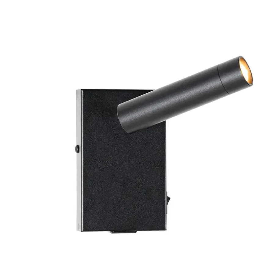 QAZQA Professional wandlampen croft zwart g9