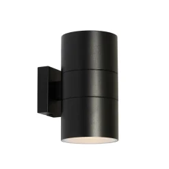 Wandlampen-QAZQA Professional wandlampen buiten duo zwart gu10