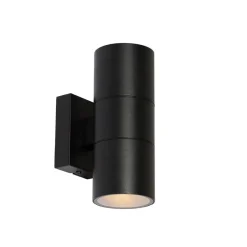 QAZQA Professional wandlampen buiten duo zwart gu10