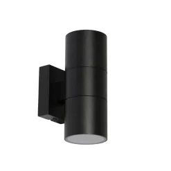 QAZQA Professional wandlampen buiten duo zwart gu10