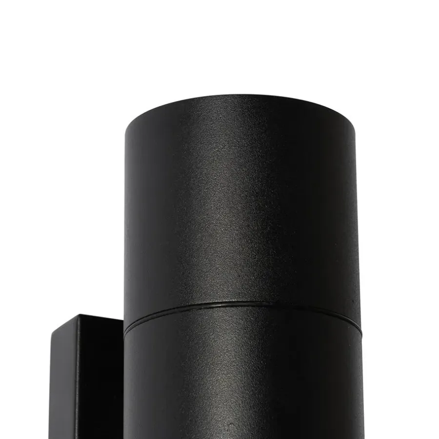 QAZQA Professional wandlampen buiten duo zwart gu10