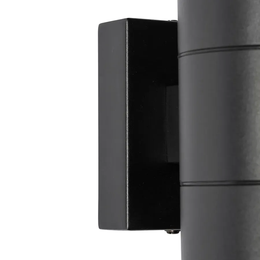 QAZQA Professional wandlampen buiten duo zwart gu10