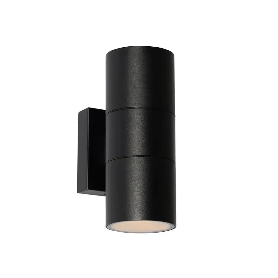 QAZQA Professional wandlampen buiten duo zwart gu10