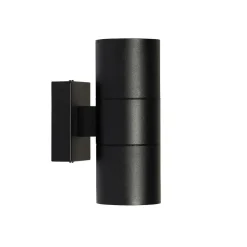 QAZQA Professional wandlampen buiten duo zwart gu10