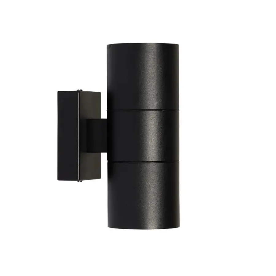 QAZQA Professional wandlampen buiten duo zwart gu10