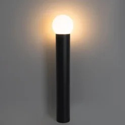 QAZQA staande buitenlampen huma zwart e27