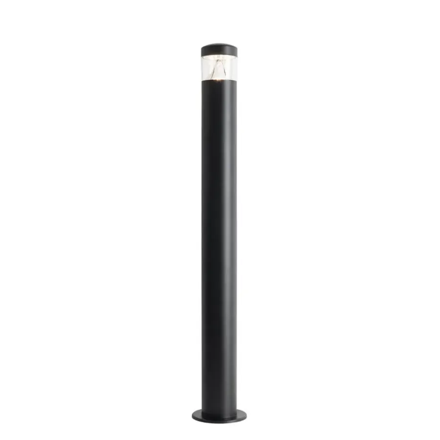 Staande Lampen-QAZQA staande buitenlampen roxy zwart geïntegreerde led