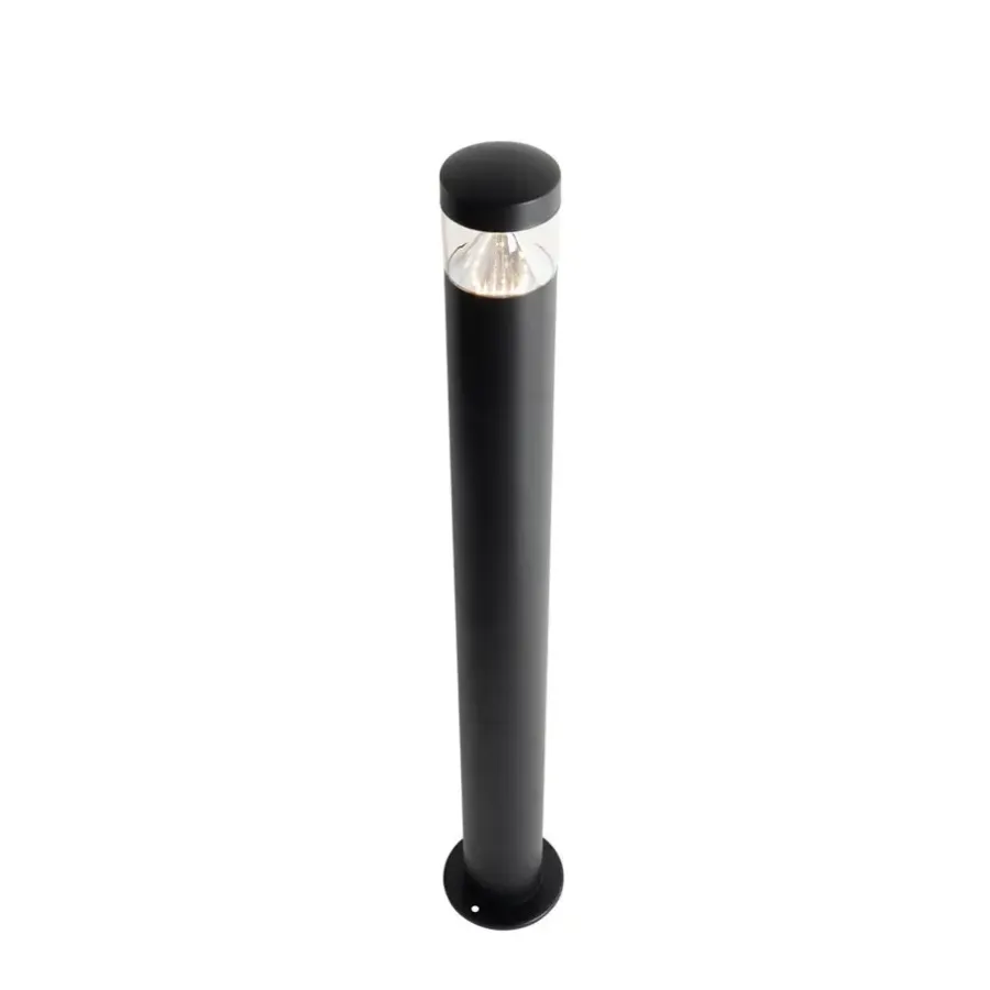 Staande Lampen-QAZQA staande buitenlampen roxy zwart geïntegreerde led