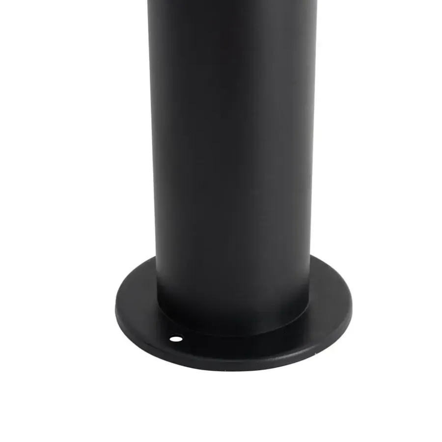 Staande Lampen-QAZQA staande buitenlampen roxy zwart geïntegreerde led