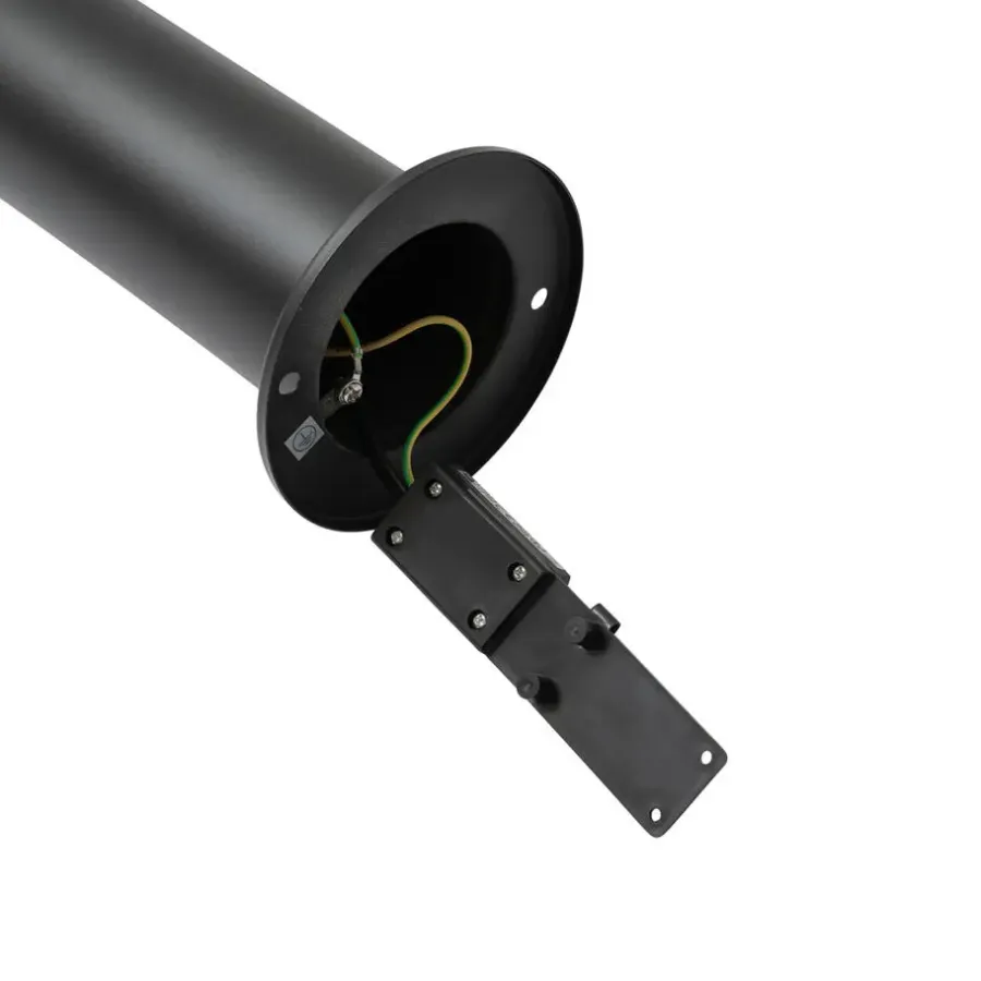 Staande Lampen-QAZQA staande buitenlampen roxy zwart geïntegreerde led