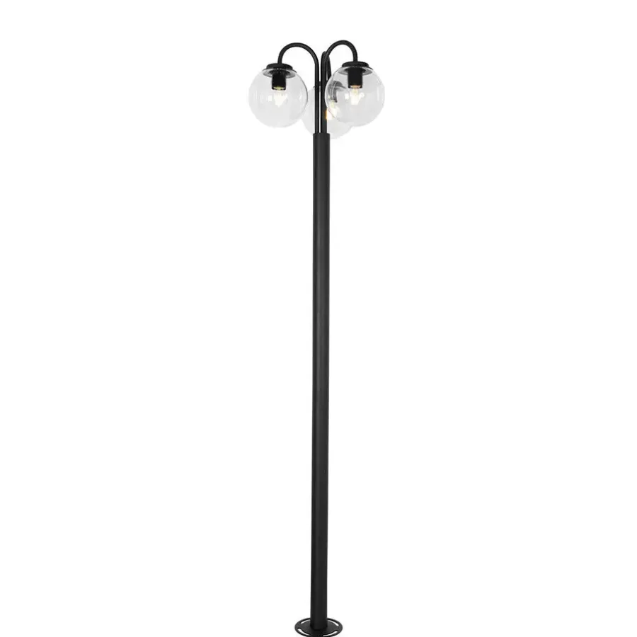 QAZQA staande buitenlampen sfera zwart e27