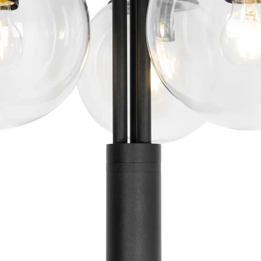 QAZQA staande buitenlampen sfera zwart e27