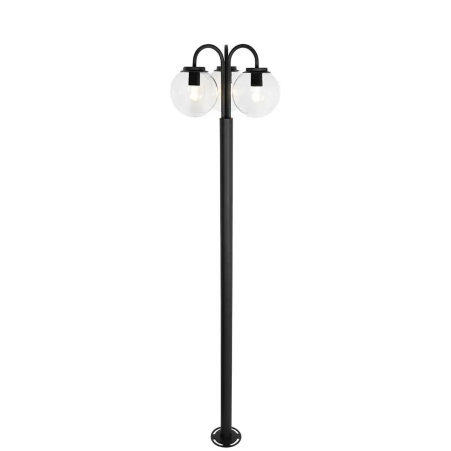 QAZQA staande buitenlampen sfera zwart e27