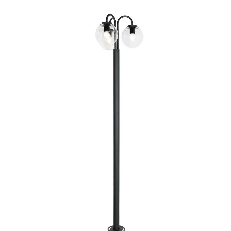 QAZQA staande buitenlampen sfera zwart e27