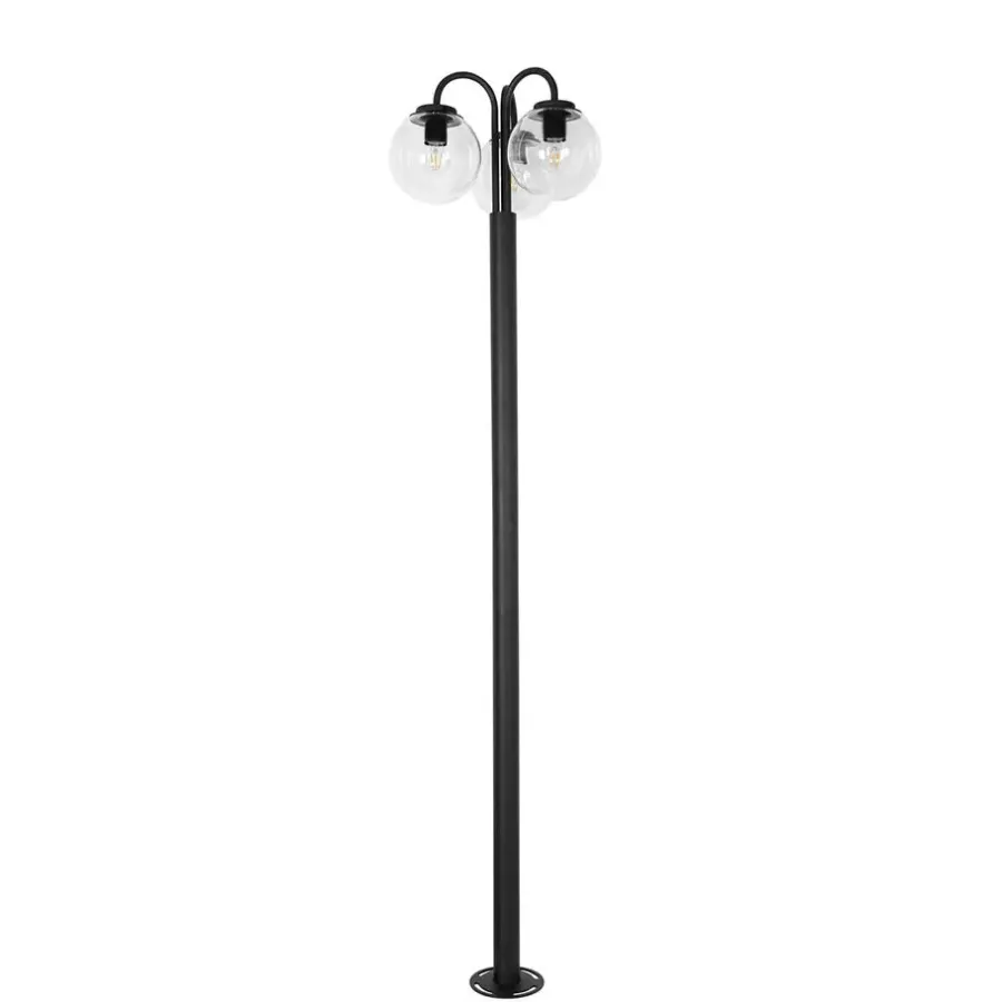 QAZQA staande buitenlampen sfera zwart e27
