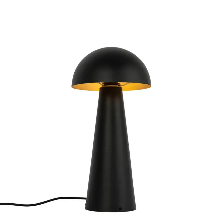QAZQA staande buitenlampen mushroom zwart e27