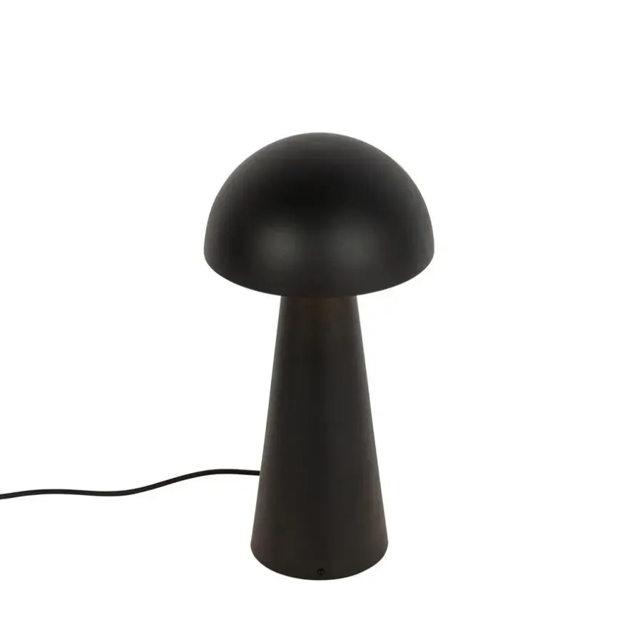 QAZQA staande buitenlampen mushroom zwart e27