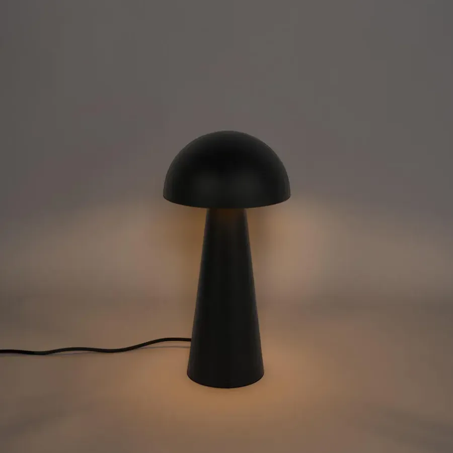 QAZQA staande buitenlampen mushroom zwart e27