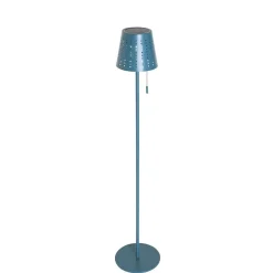 Staande Lampen-QAZQA staande buitenlampen ferre blauw geïntegreerde led