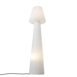 Staande Lampen-QAZQA staande buitenlampen katrijn wit e27