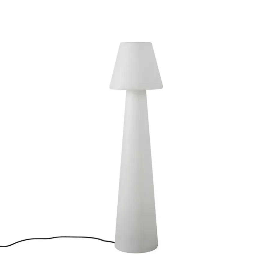 Staande Lampen-QAZQA staande buitenlampen katrijn wit e27