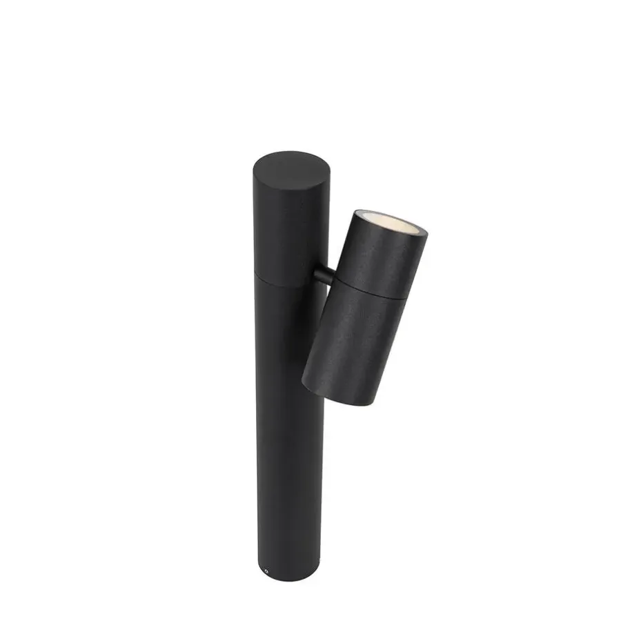 Staande Lampen-QAZQA staande buitenlampen duo zwart gu10