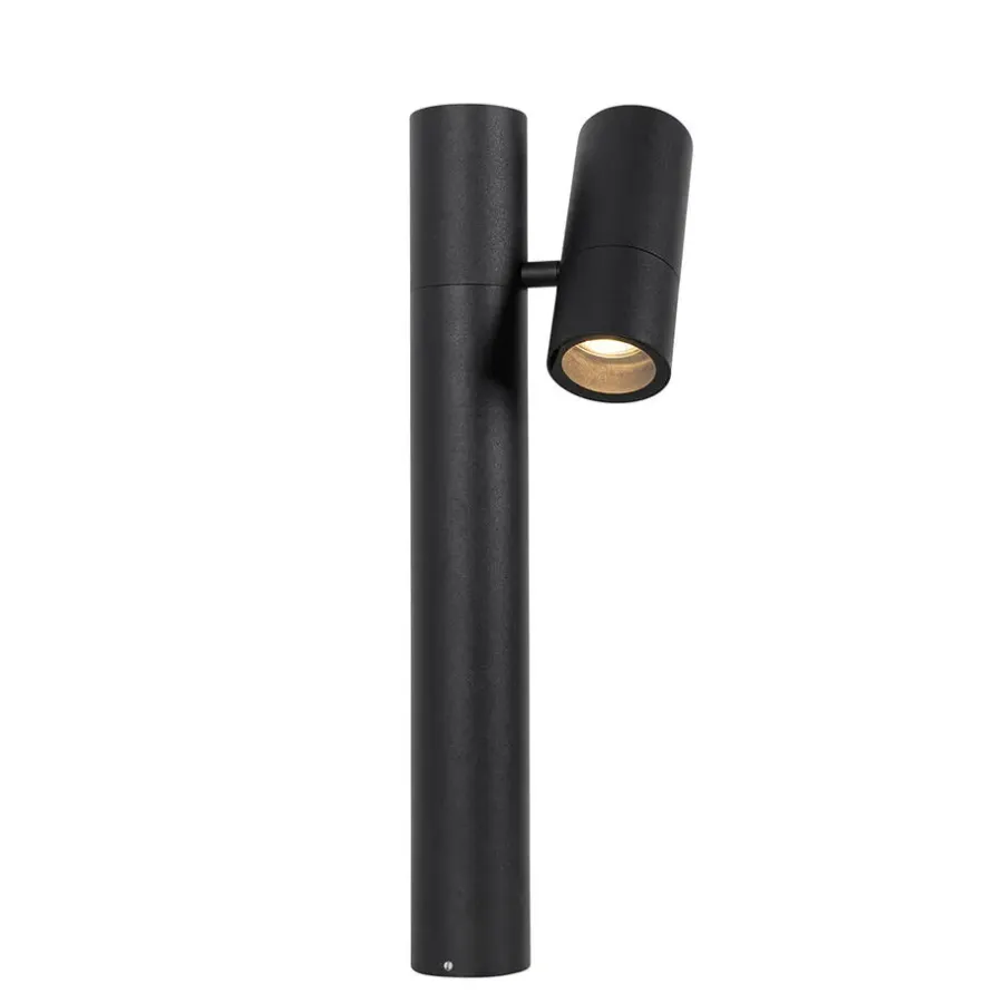 Staande Lampen-QAZQA staande buitenlampen duo zwart gu10