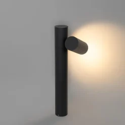 Staande Lampen-QAZQA staande buitenlampen duo zwart gu10