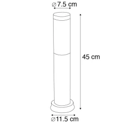 Staande Lampen-QAZQA staande buitenlampen rox grijs e27