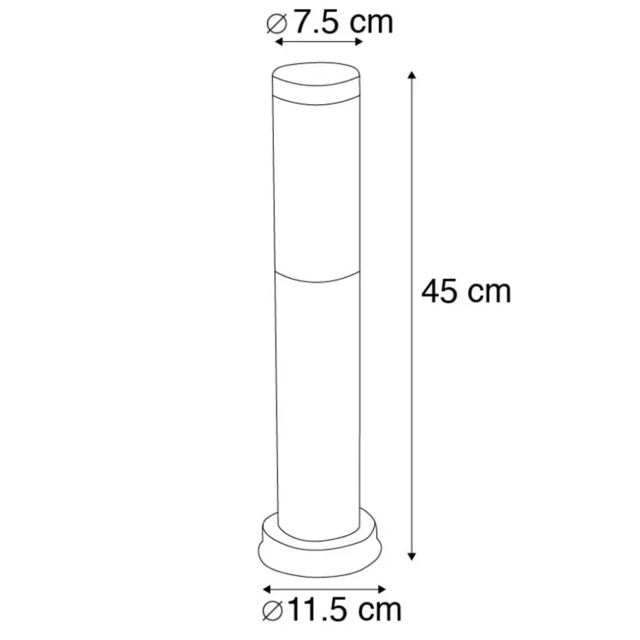 Staande Lampen-QAZQA staande buitenlampen rox grijs e27