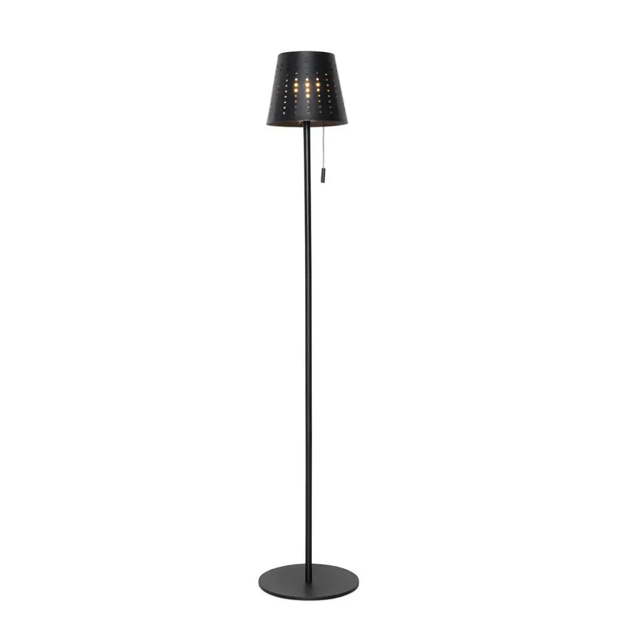 QAZQA staande buitenlampen ferre zwart geïntegreerde led