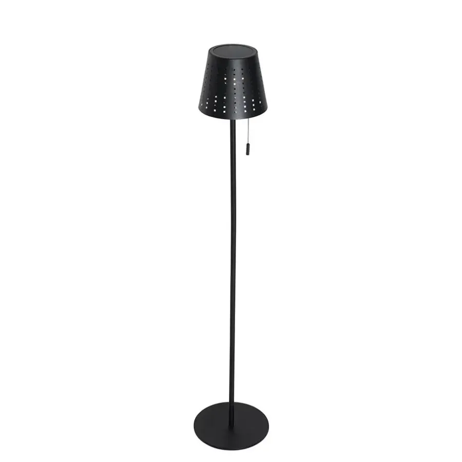 QAZQA staande buitenlampen ferre zwart geïntegreerde led