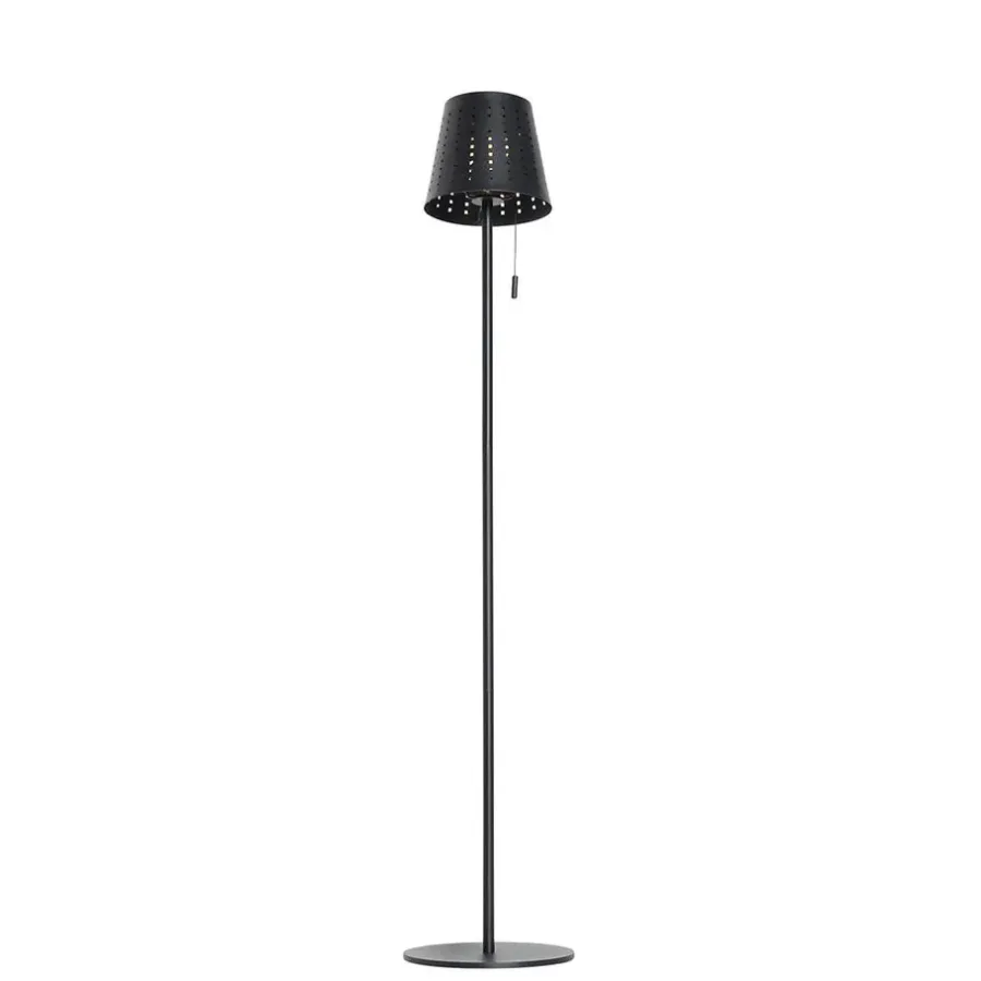 QAZQA staande buitenlampen ferre zwart geïntegreerde led