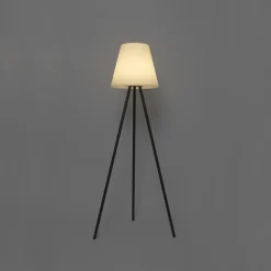QAZQA staande buitenlampen virginia zwart geïntegreerde led