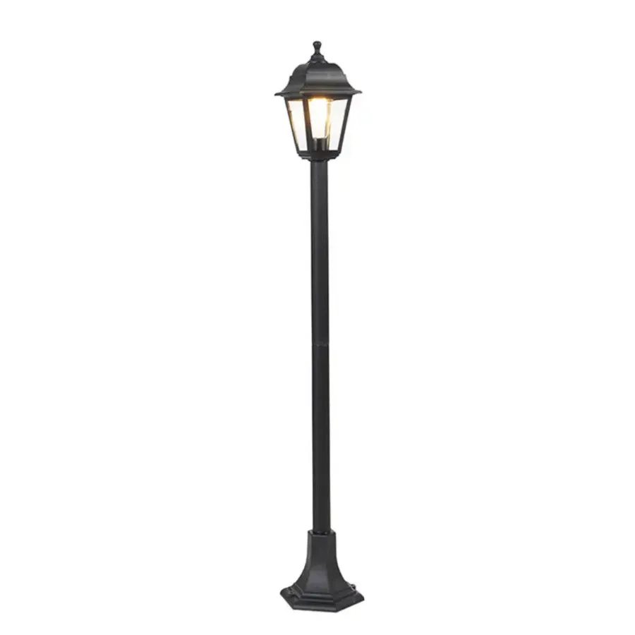 Staande Lampen-QAZQA staande buitenlampen capital zwart e27