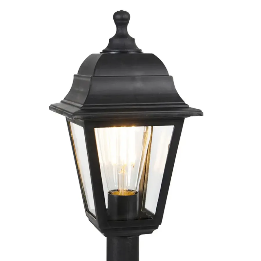 Staande Lampen-QAZQA staande buitenlampen capital zwart e27