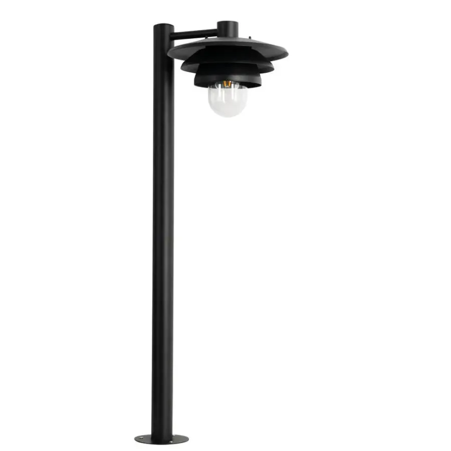 QAZQA staande buitenlampen morty zwart e27