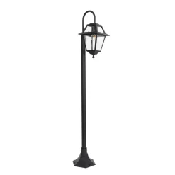 Staande Lampen-QAZQA staande buitenlampen berta zwart e27